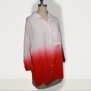 Tie dye red worker shirt .